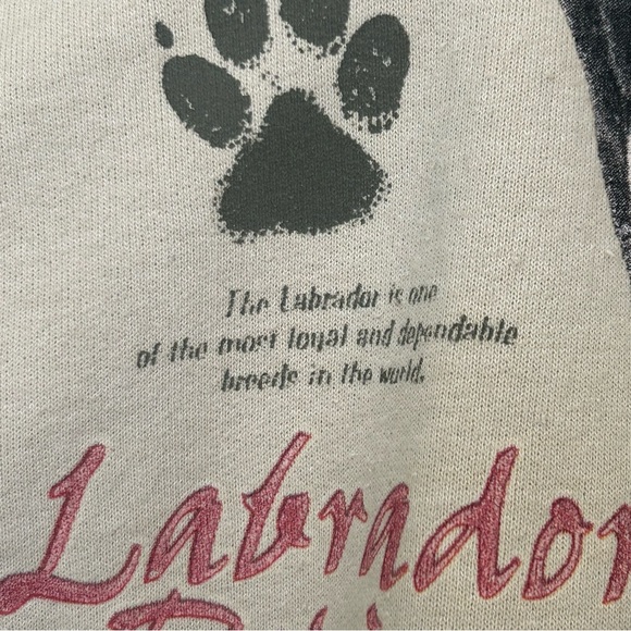 Vintage 80s 90s Oversized Graphic Labrador Dog Crewneck Hoodie / Sweatshirt - Picture 9 of 13